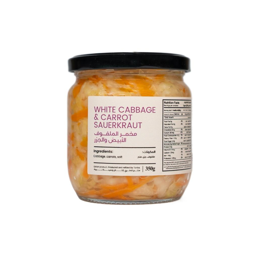 Cabbage &amp; Carrot Sauerkraut ,مخلل الملفوف ملفوف وجزر