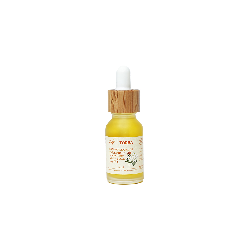 Chamomile &amp; Calendula Botanical Facial Oil 15ml, زيت الوجه بالآذريون والبابونج