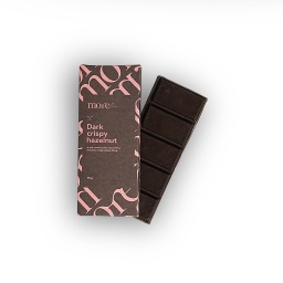 [All17969] Dark Crispy Hazelnut More Chocolate Bar ,صندوق شوكولاتة مور داكنة بالبندق المقرمش